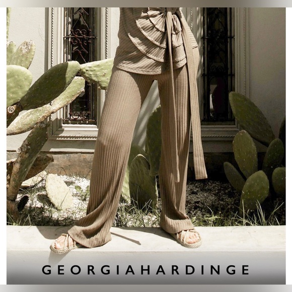 Green Georgia Hardinge Serra Trouser - Forest Green - Picture 2 of 5